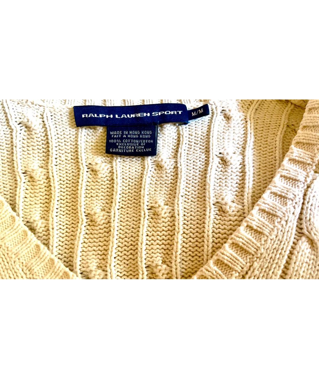 POLO RALPH LAUREN Белый хлопковый джемпер / свитер, фото 6