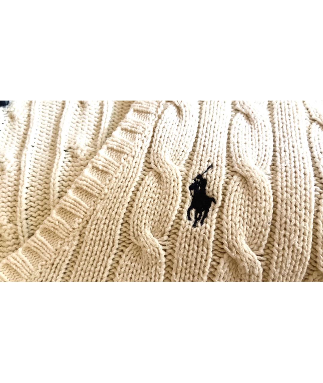 POLO RALPH LAUREN Белый хлопковый джемпер / свитер, фото 7