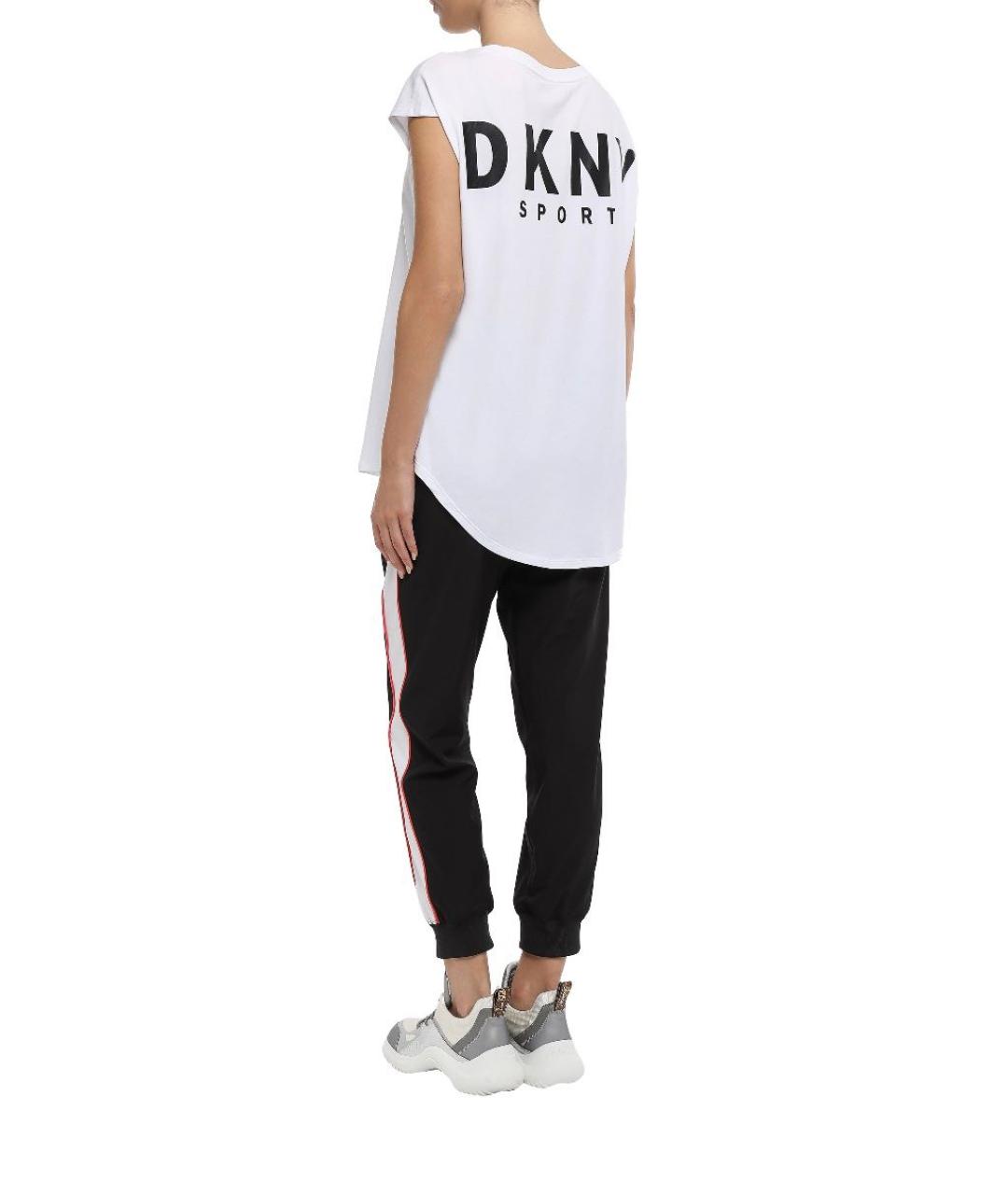 DKNY Белая хлопко-эластановая футболка, фото 2