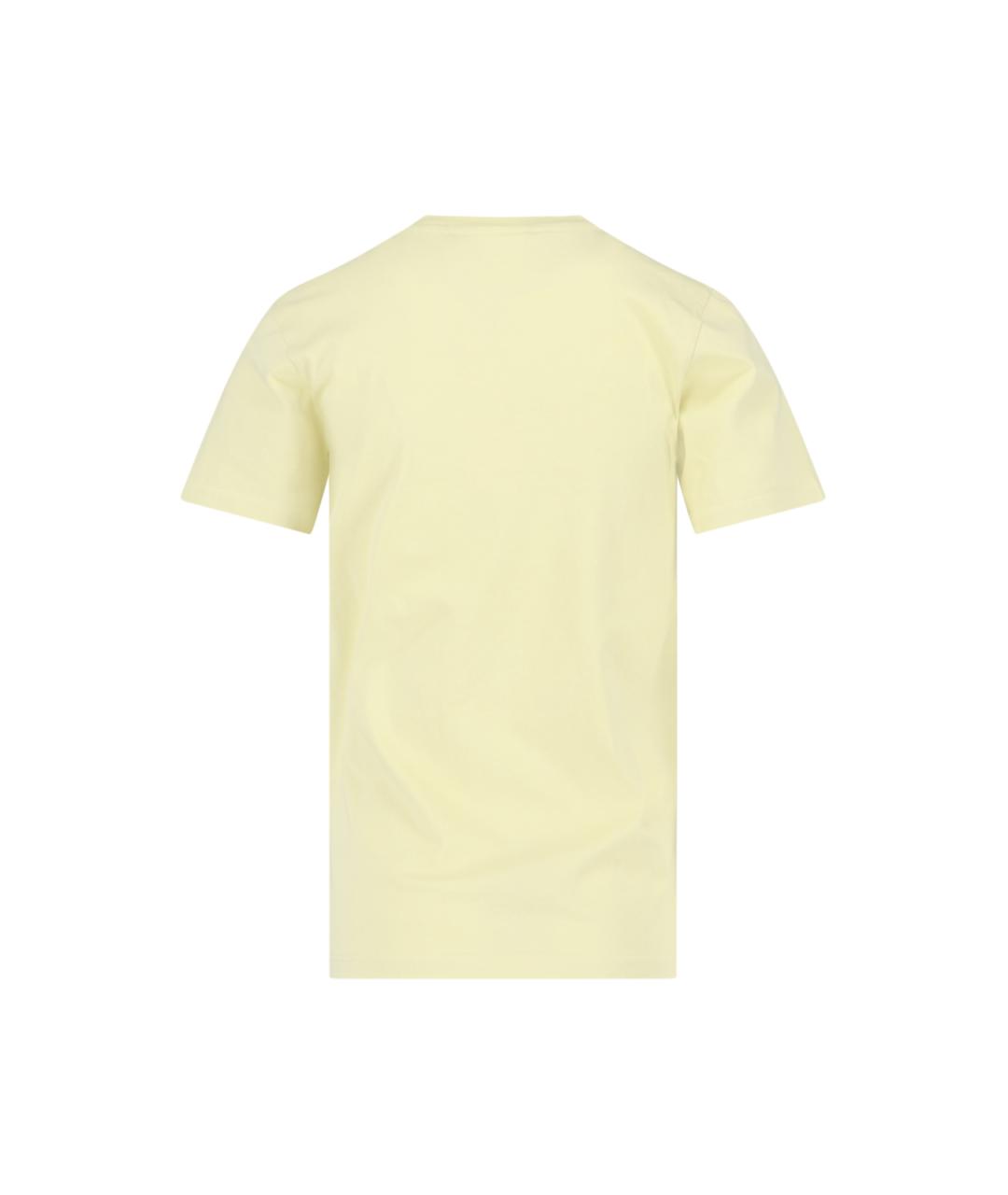 MAISON KITSUNE Желтая футболка, фото 2