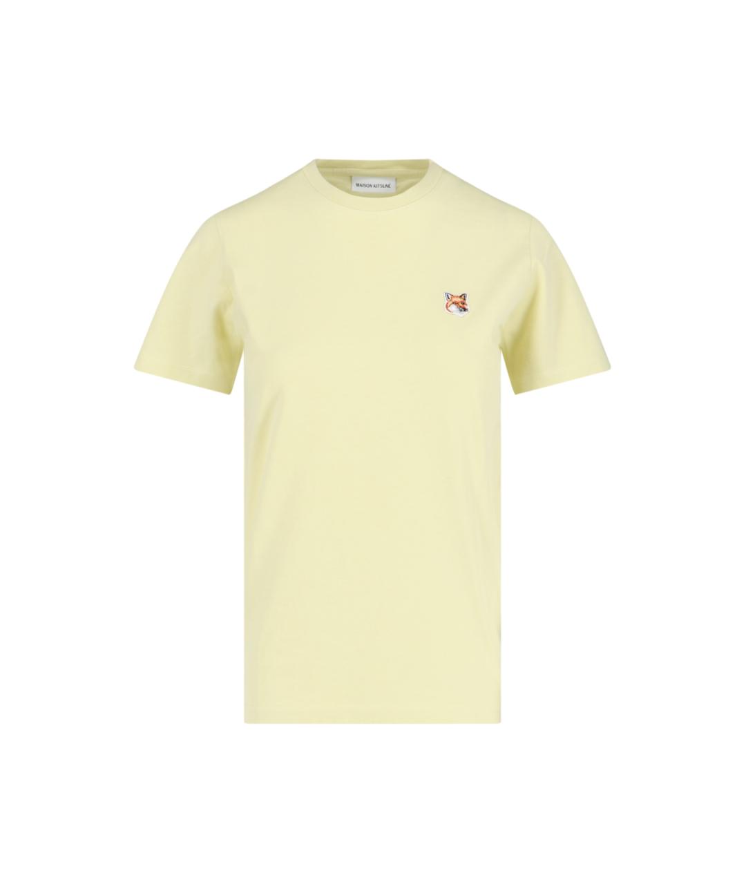 MAISON KITSUNE Желтая футболка, фото 1