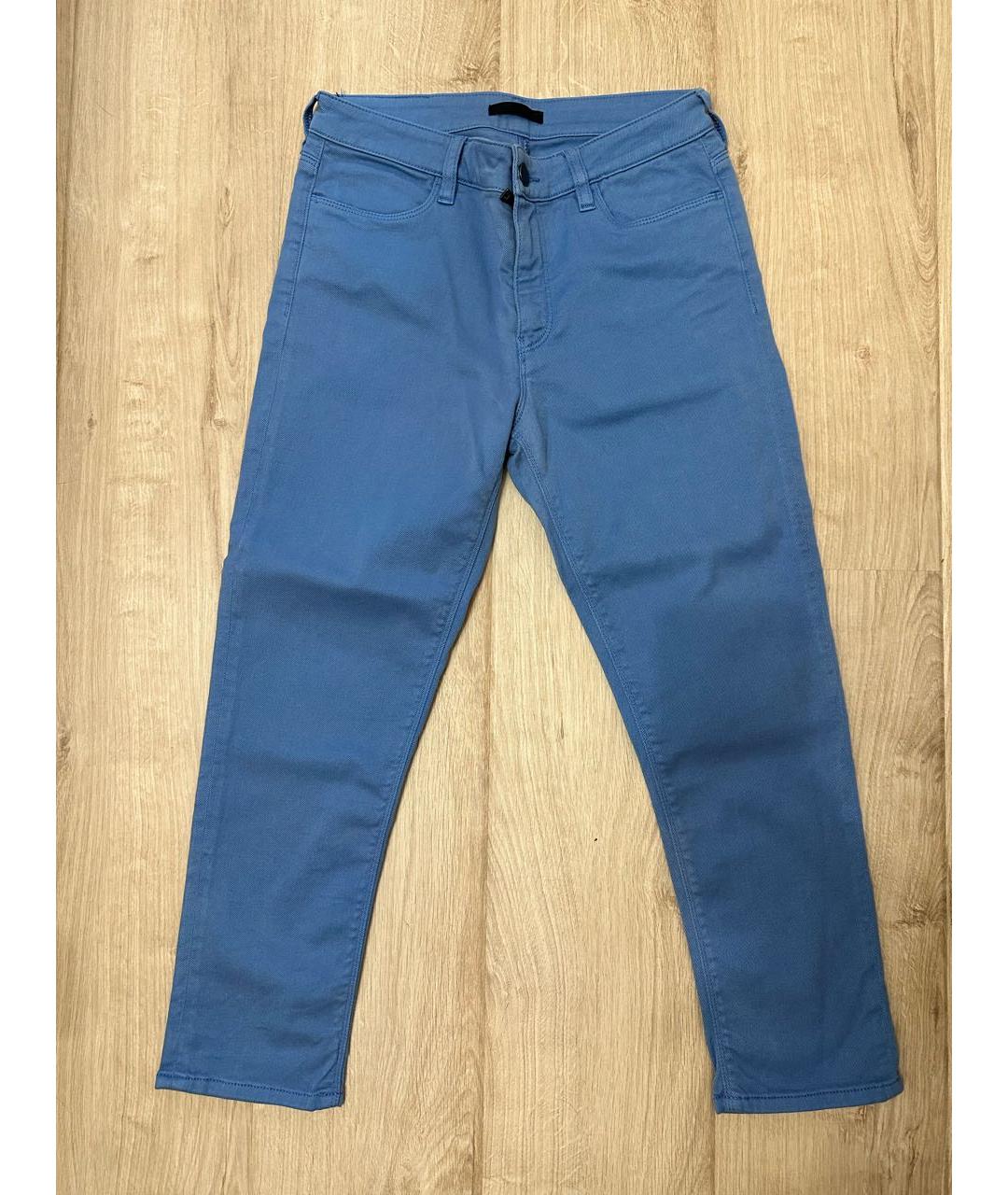 PRADA Голубые хлопко-эластановые джинсы слим, фото 6