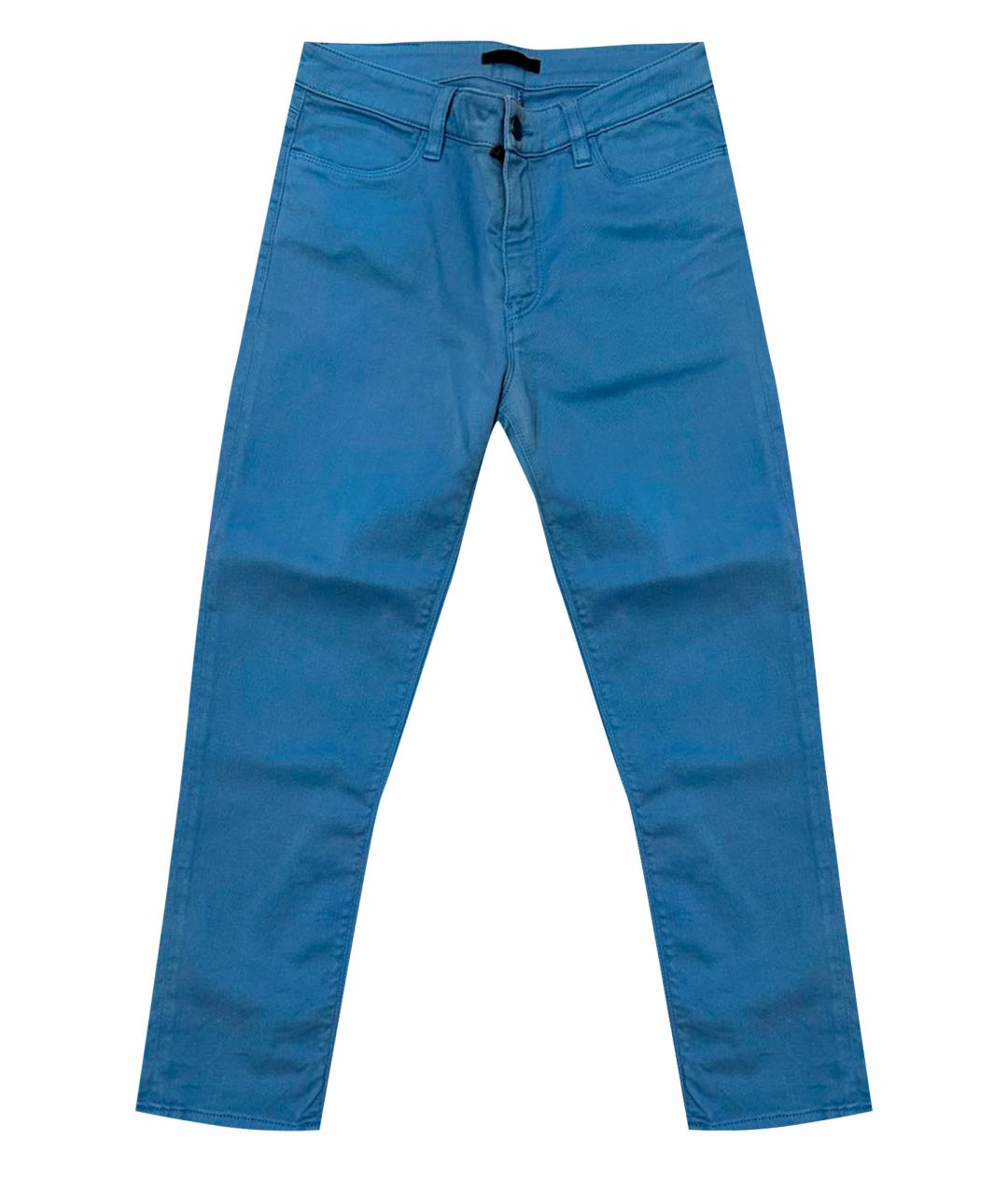 PRADA Голубые хлопко-эластановые джинсы слим, фото 1