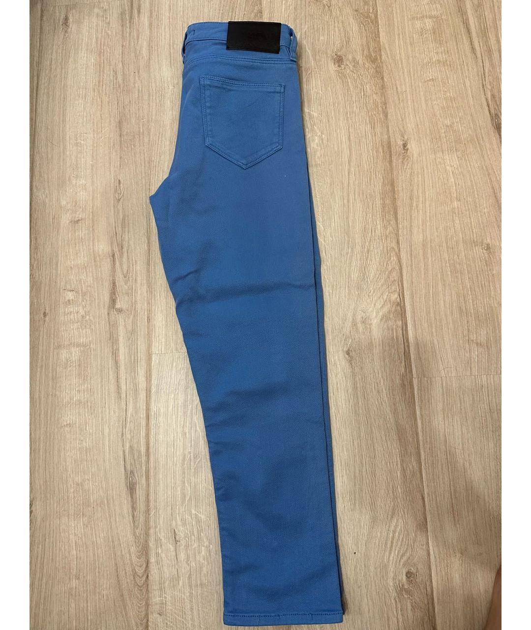PRADA Голубые хлопко-эластановые джинсы слим, фото 2