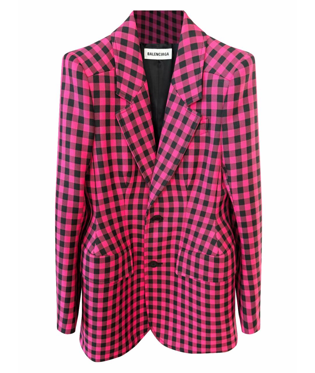 BALENCIAGA Розовый полиэстеровый жакет/пиджак, фото 1