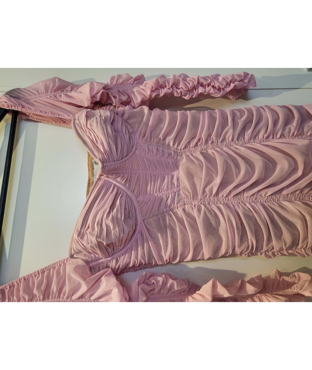 SELF-PORTRAIT Розовое полиэстеровое коктейльное платье, фото 4