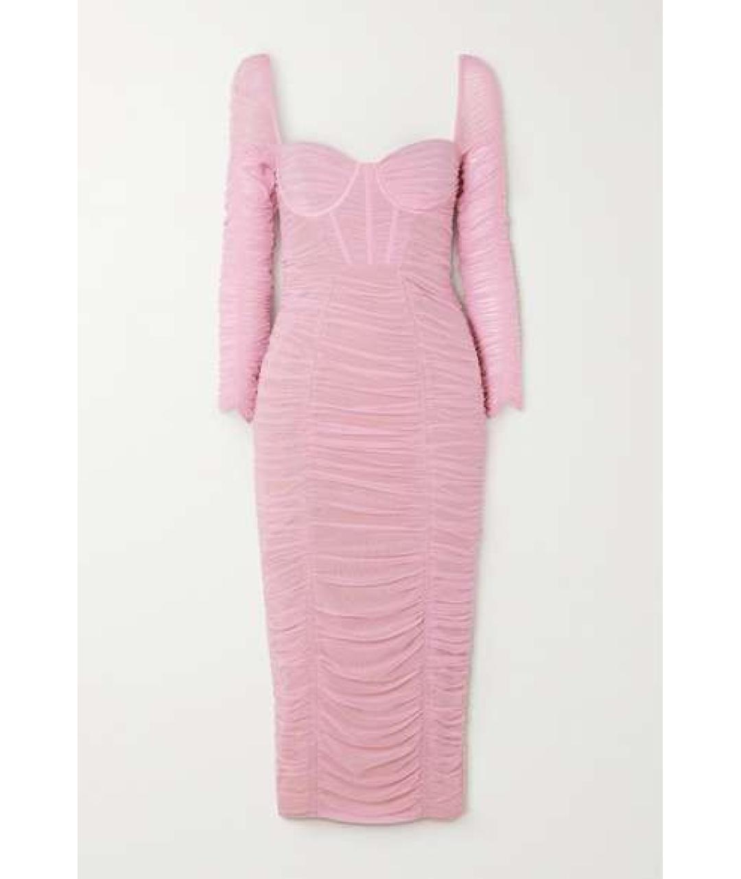 SELF-PORTRAIT Розовое полиэстеровое коктейльное платье, фото 8