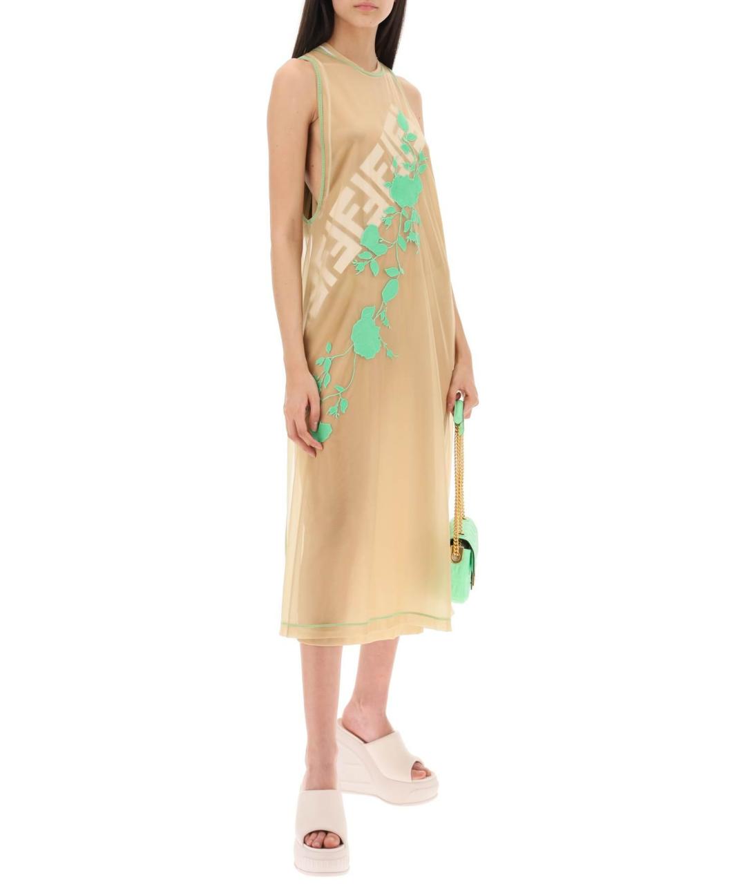 FENDI Бежевое платье, фото 3