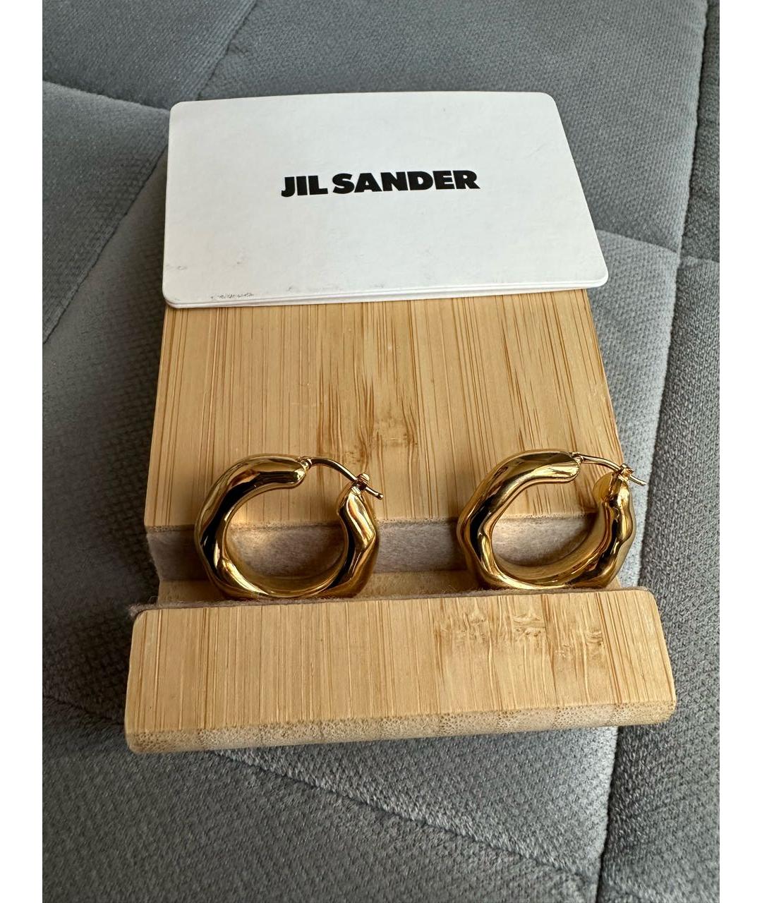 JIL SANDER Золотые серьги, фото 4