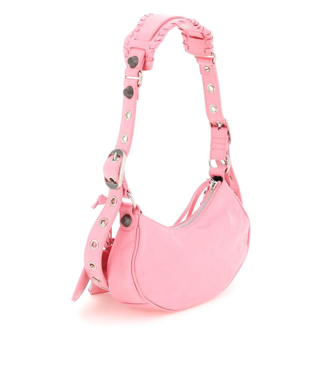 BALENCIAGA Розовая кожаная сумка через плечо, фото 3
