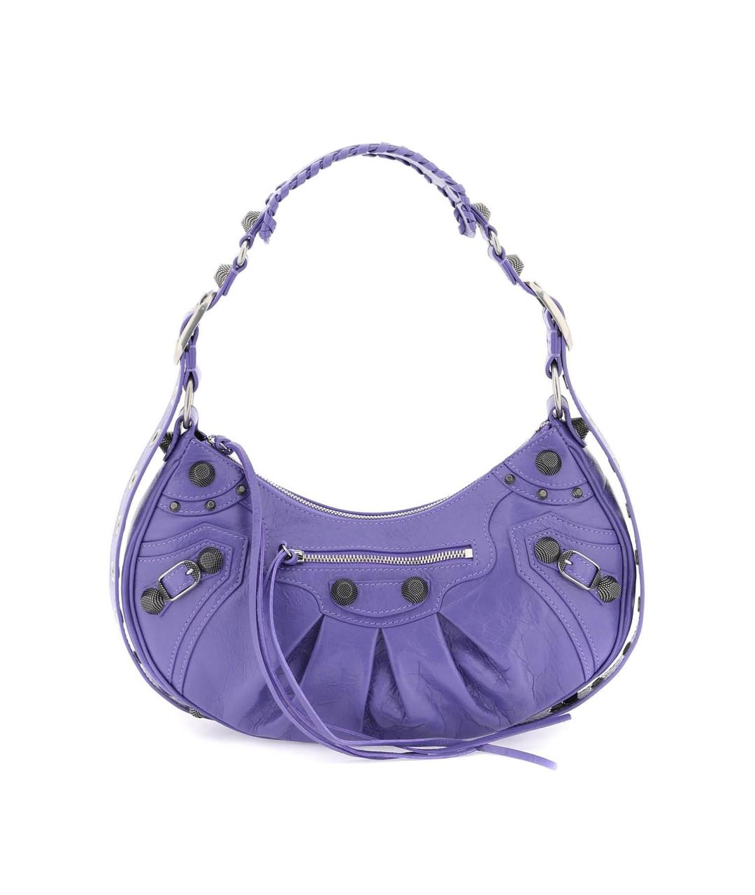 BALENCIAGA Фиолетовая кожаная сумка через плечо, фото 2