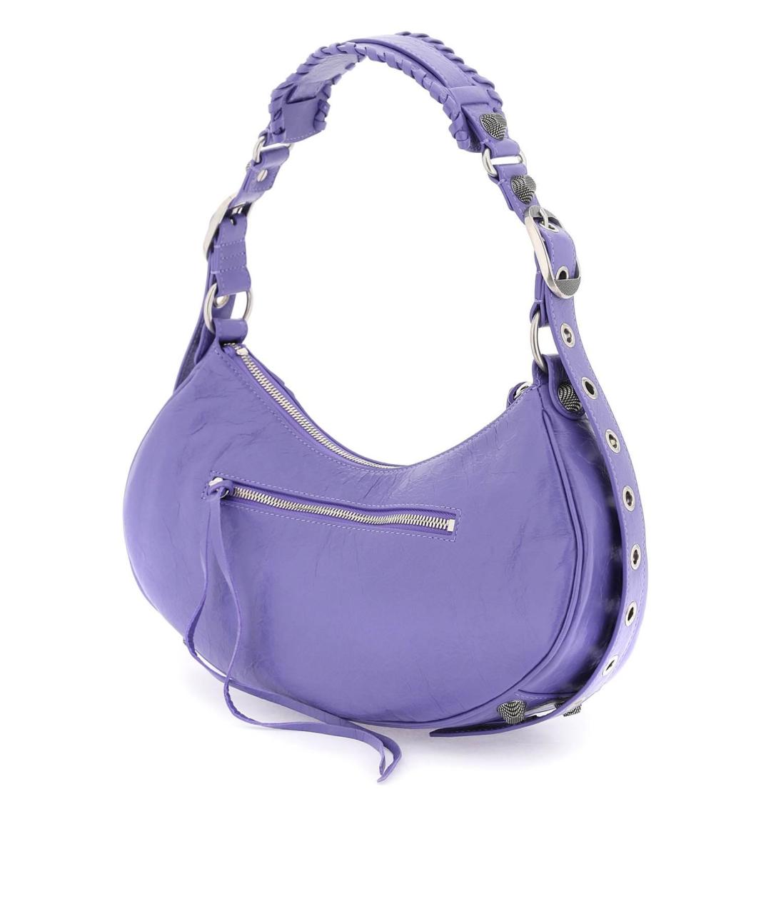 BALENCIAGA Фиолетовая кожаная сумка через плечо, фото 3