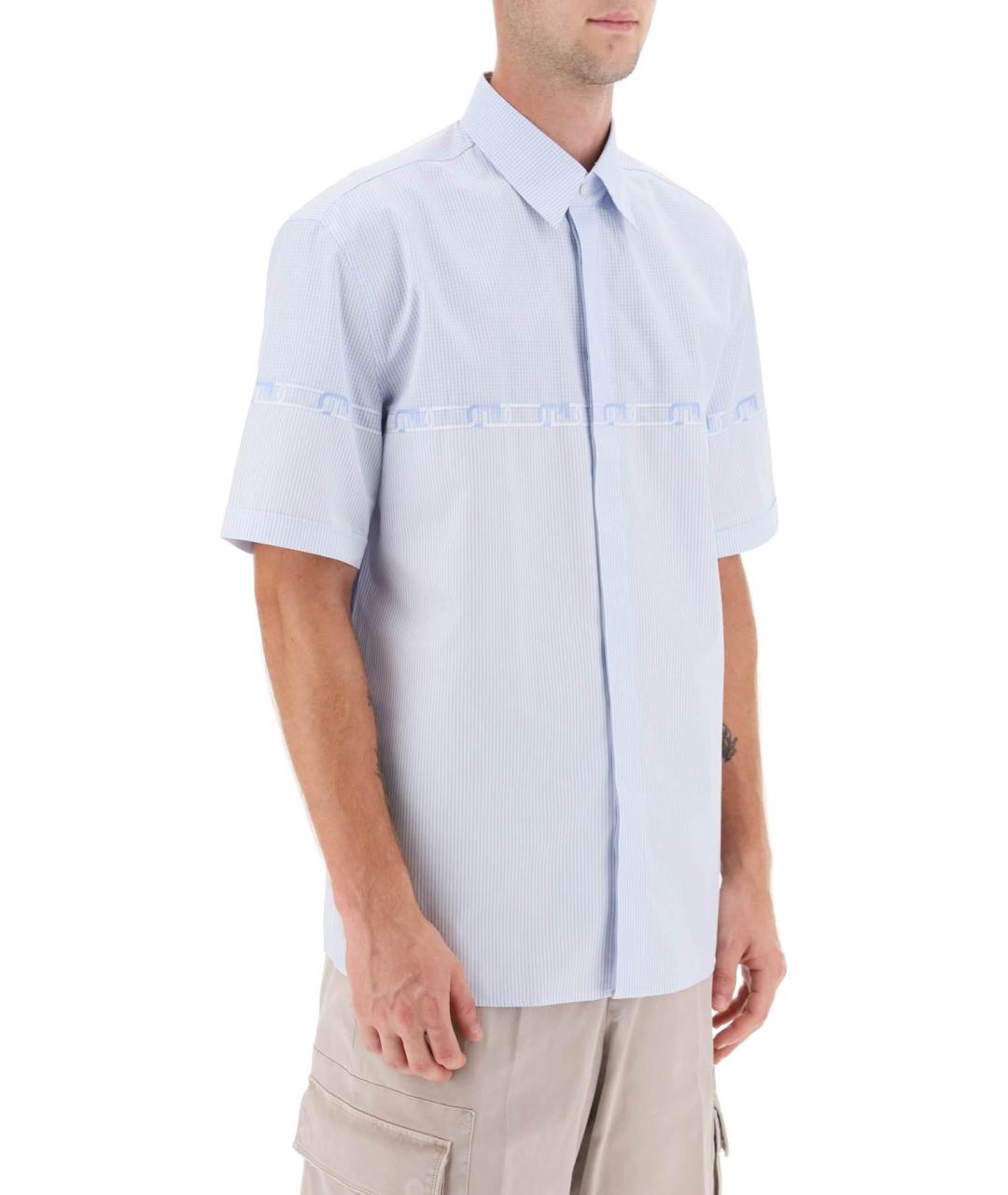 FENDI Голубая хлопковая кэжуал рубашка, фото 4