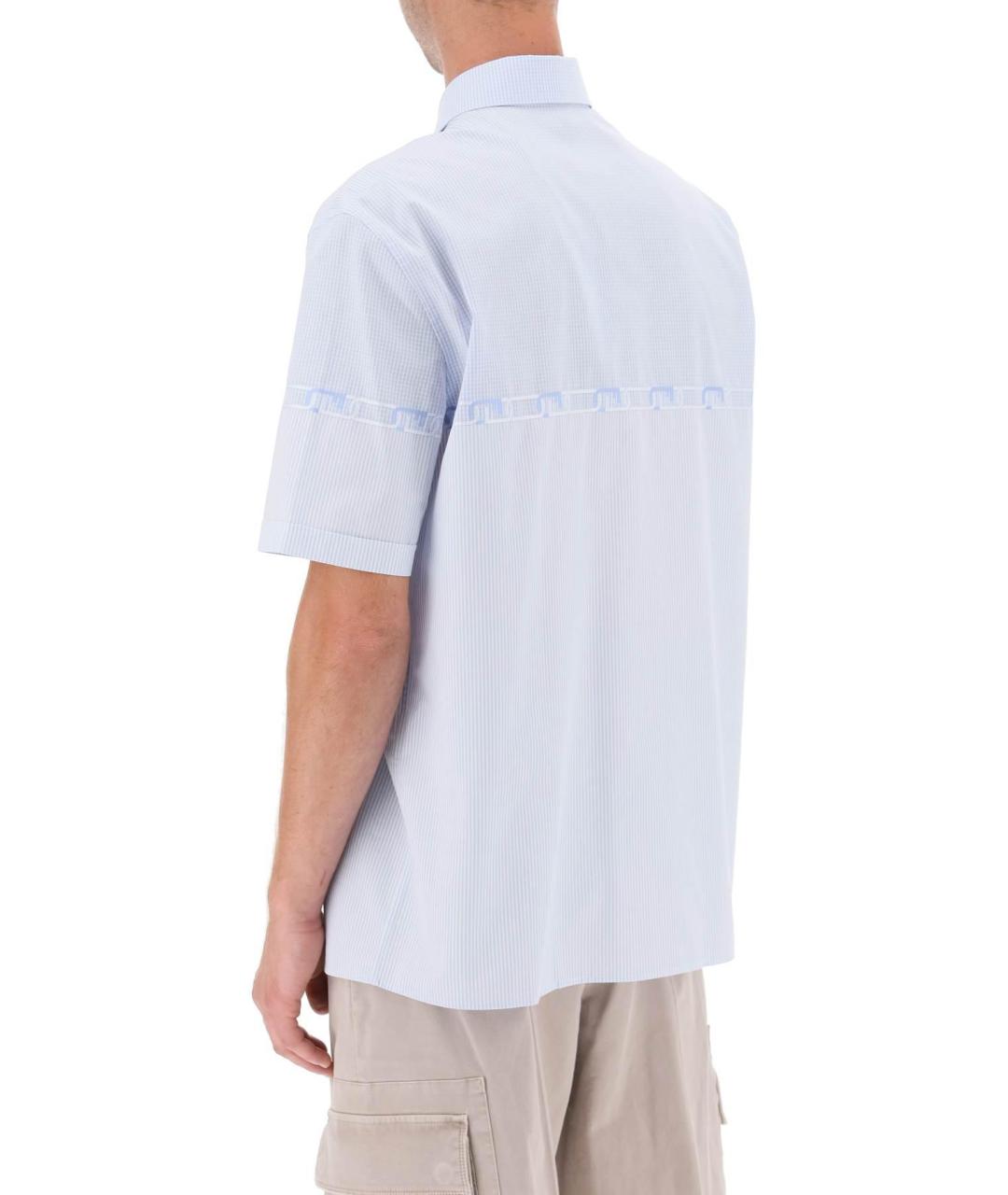 FENDI Голубая хлопковая кэжуал рубашка, фото 5