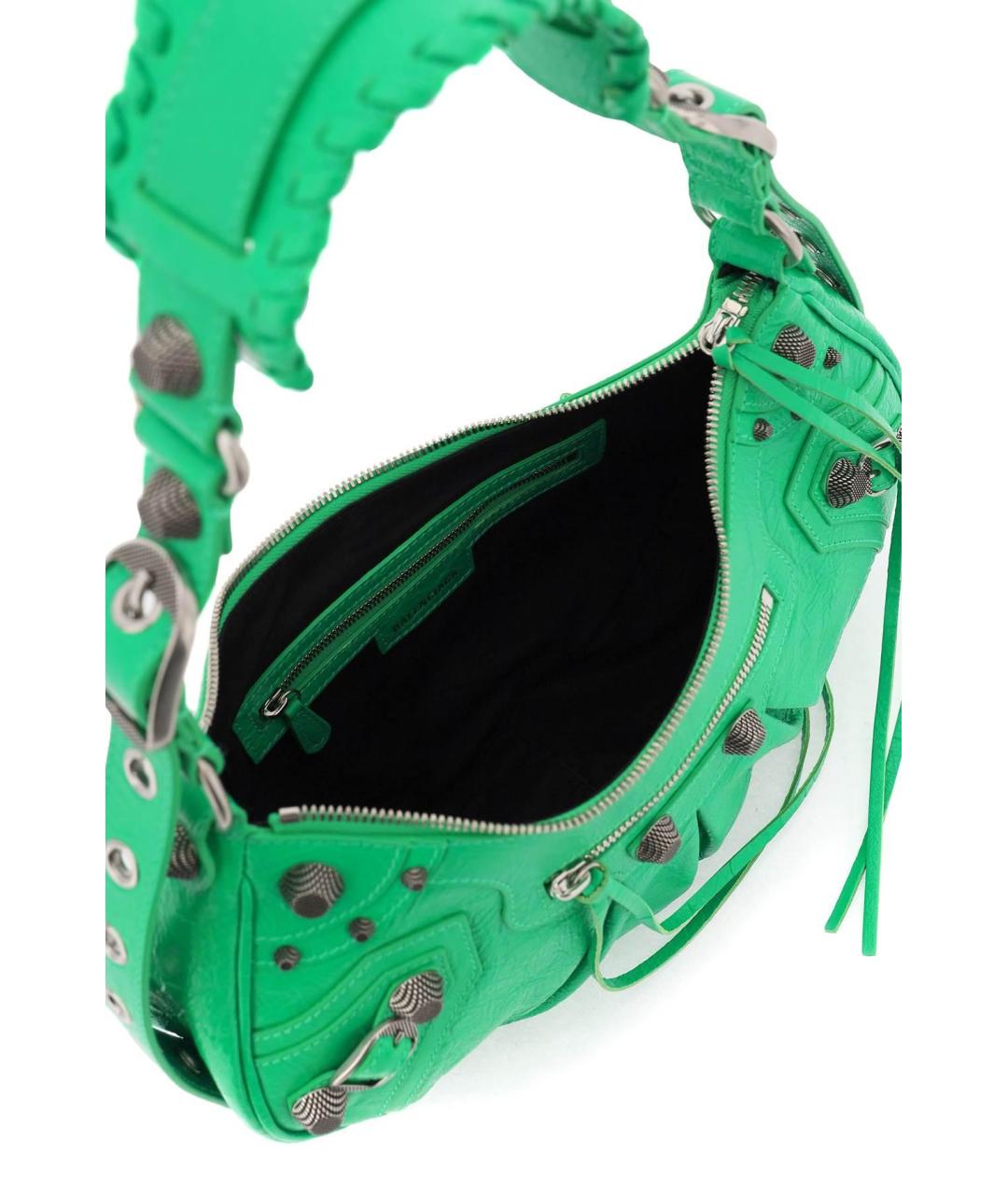BALENCIAGA Зеленая кожаная сумка через плечо, фото 5