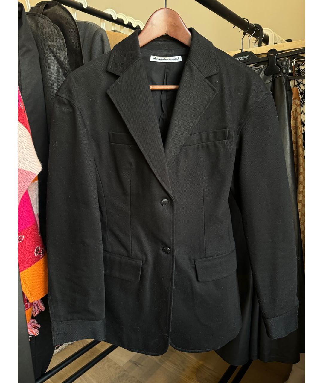 ALEXANDER WANG Черный хлопковый жакет/пиджак, фото 4