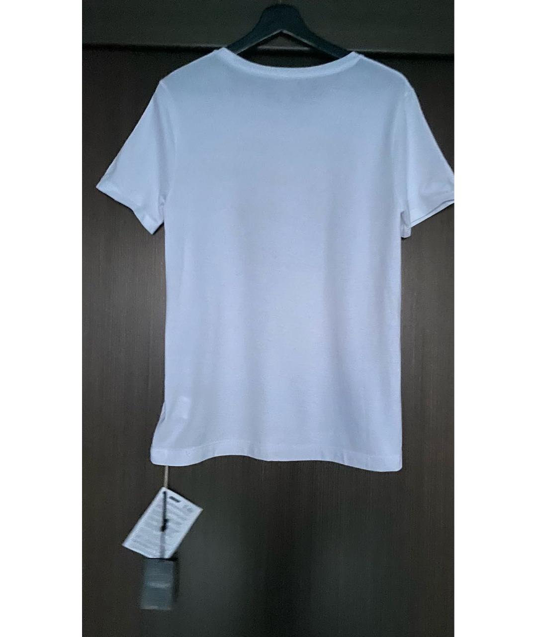 DKNY Белая хлопко-эластановая футболка, фото 5