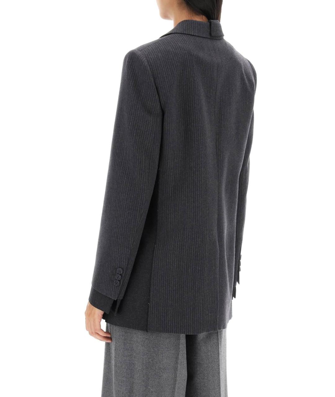 FENDI Серый шерстяной жакет/пиджак, фото 5