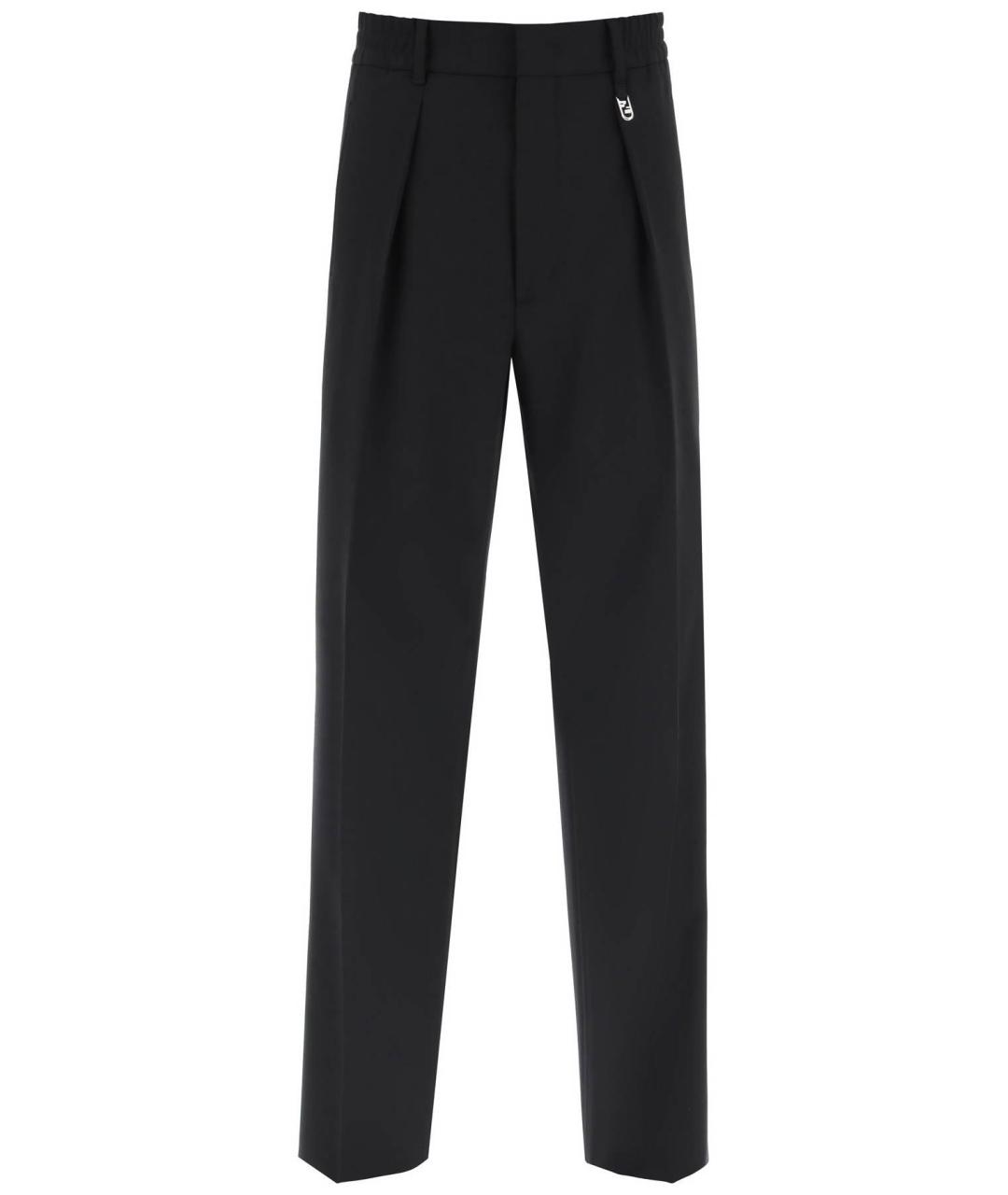 FENDI Черные шерстяные классические брюки, фото 2