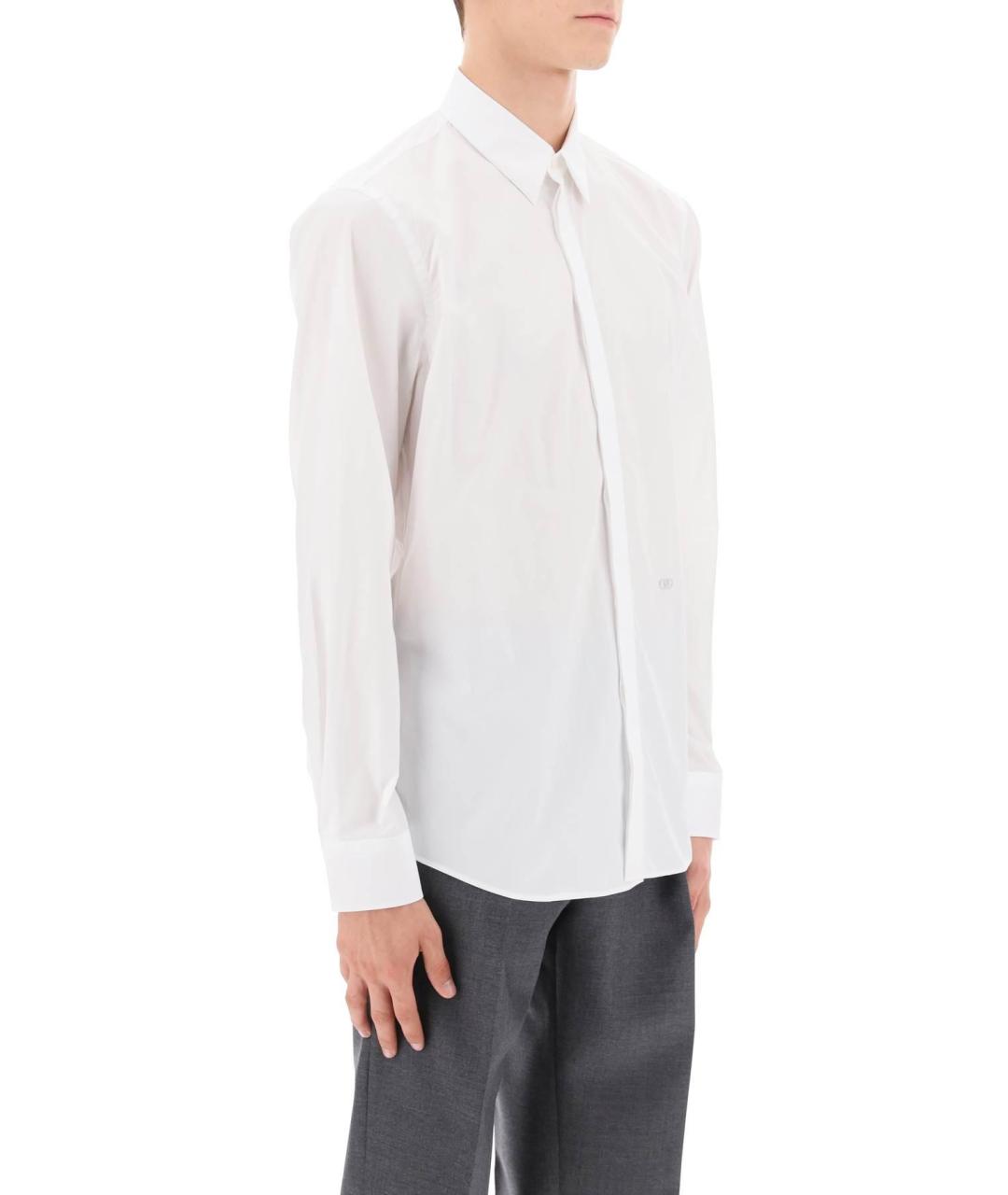 FENDI Белая хлопковая классическая рубашка, фото 4
