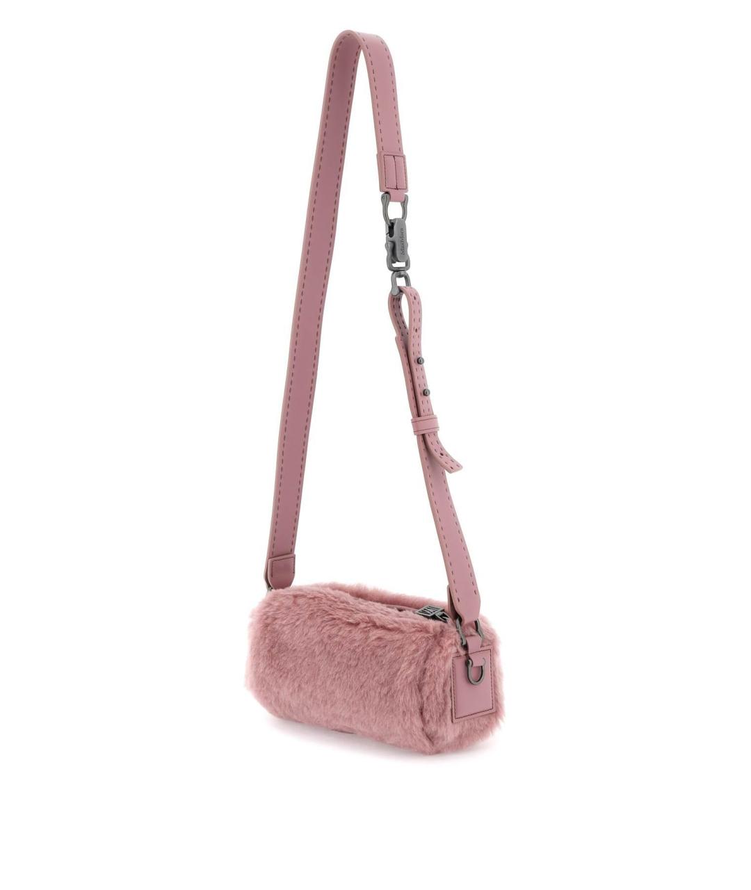 MAX MARA Розовая шелковая сумка через плечо, фото 3