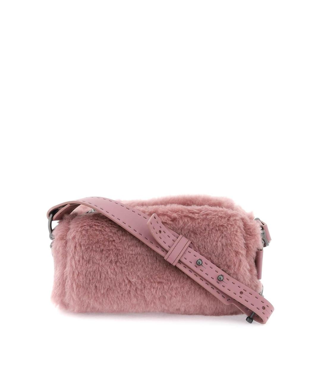 MAX MARA Розовая шелковая сумка через плечо, фото 1