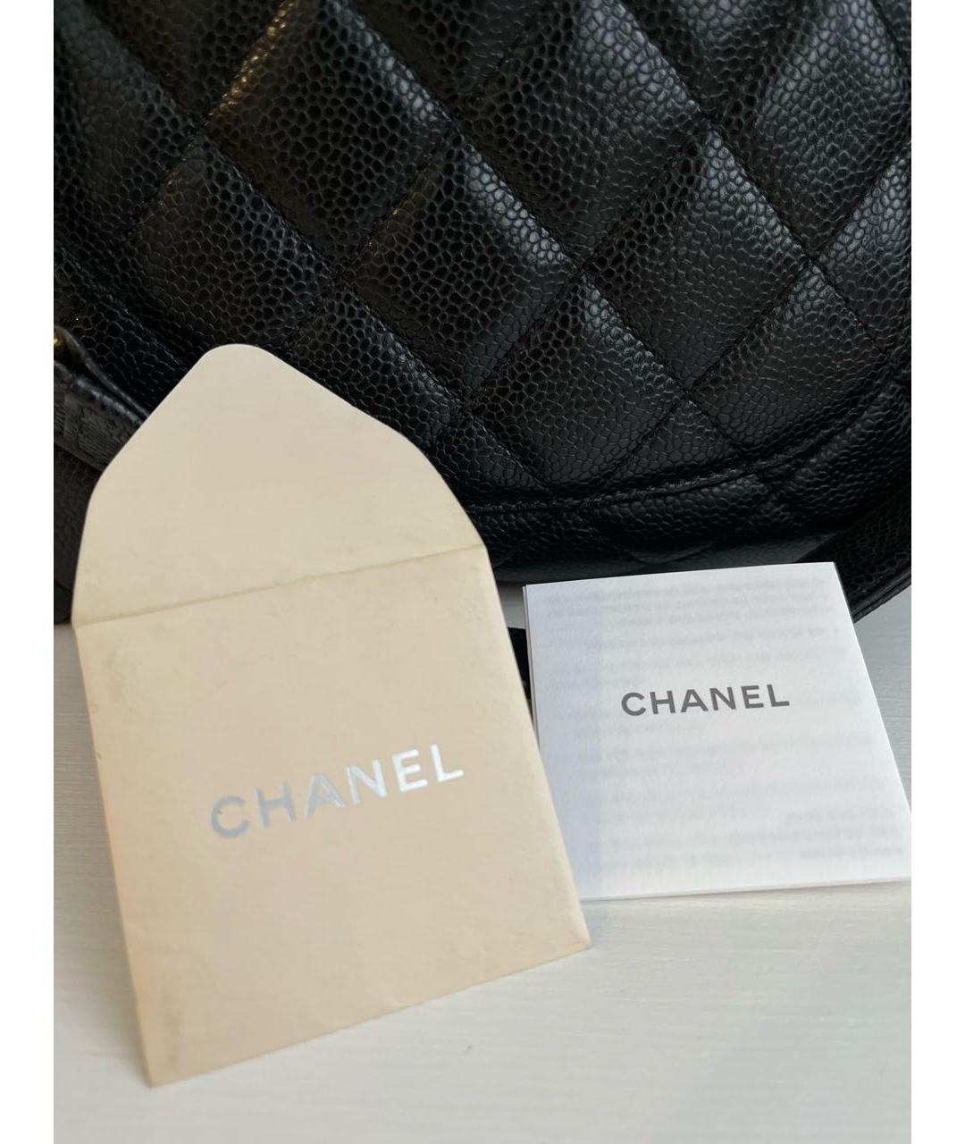 CHANEL PRE-OWNED Черная кожаная сумка тоут, фото 5