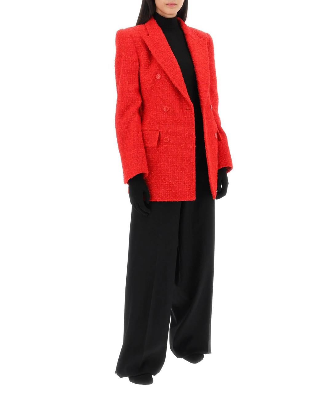 BALENCIAGA Красный хлопковый жакет/пиджак, фото 3