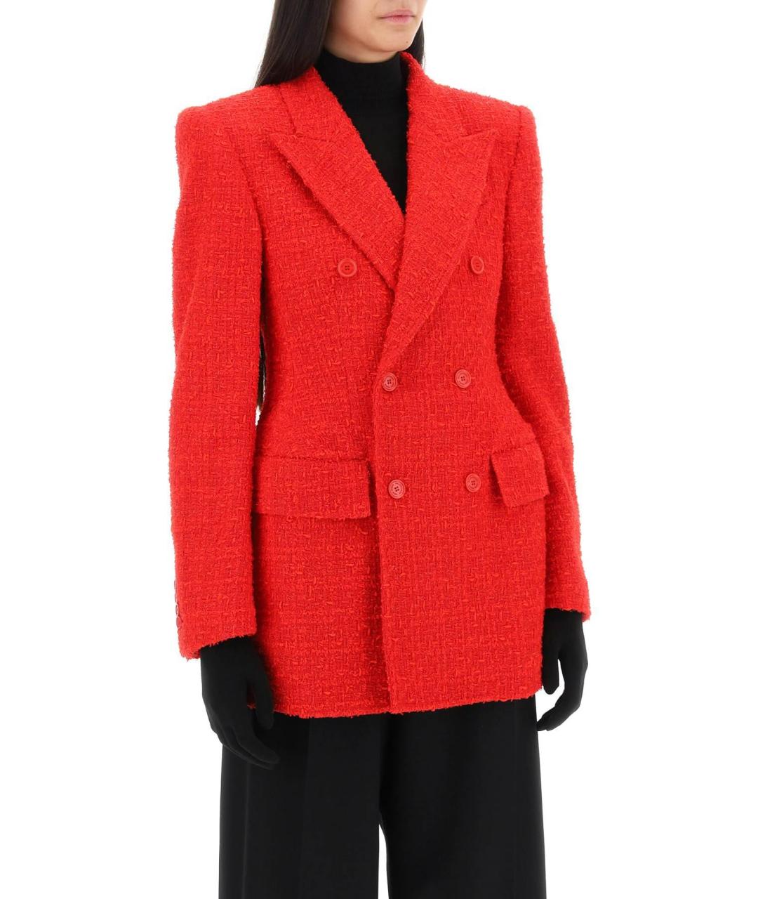 BALENCIAGA Красный хлопковый жакет/пиджак, фото 4