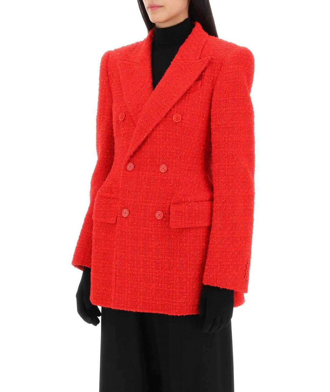 BALENCIAGA Красный хлопковый жакет/пиджак, фото 6