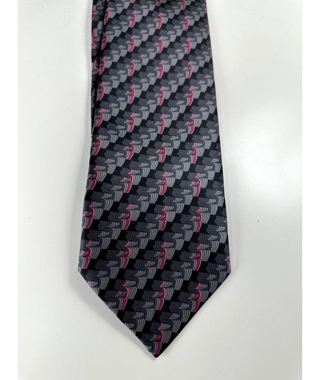 ZILLI Серый шелковый галстук, фото 2
