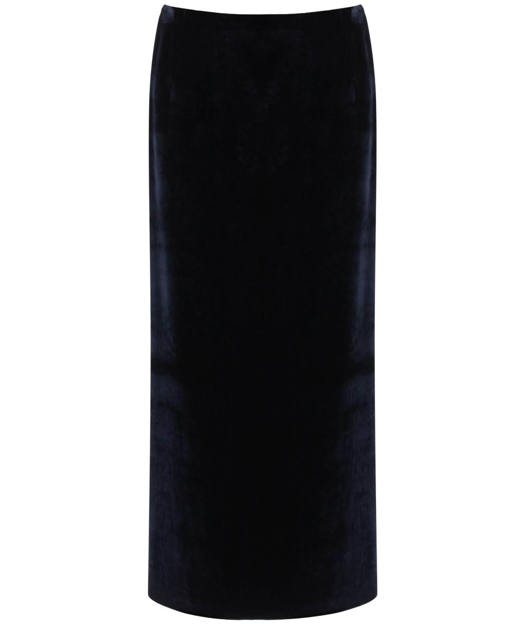 FENDI Темно-синяя вискозная юбка макси, фото 1
