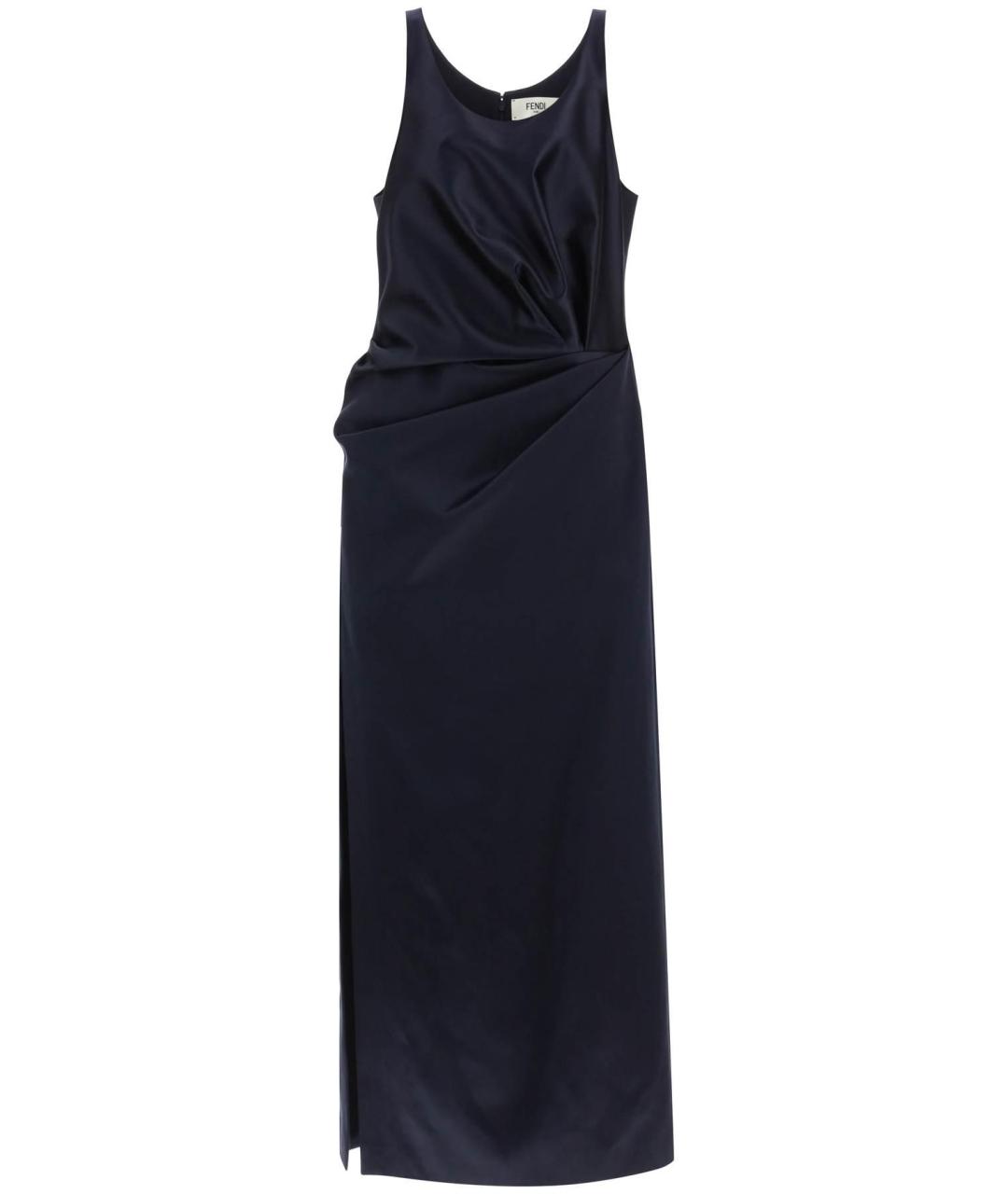 FENDI Темно-синее хлопковое повседневное платье, фото 1