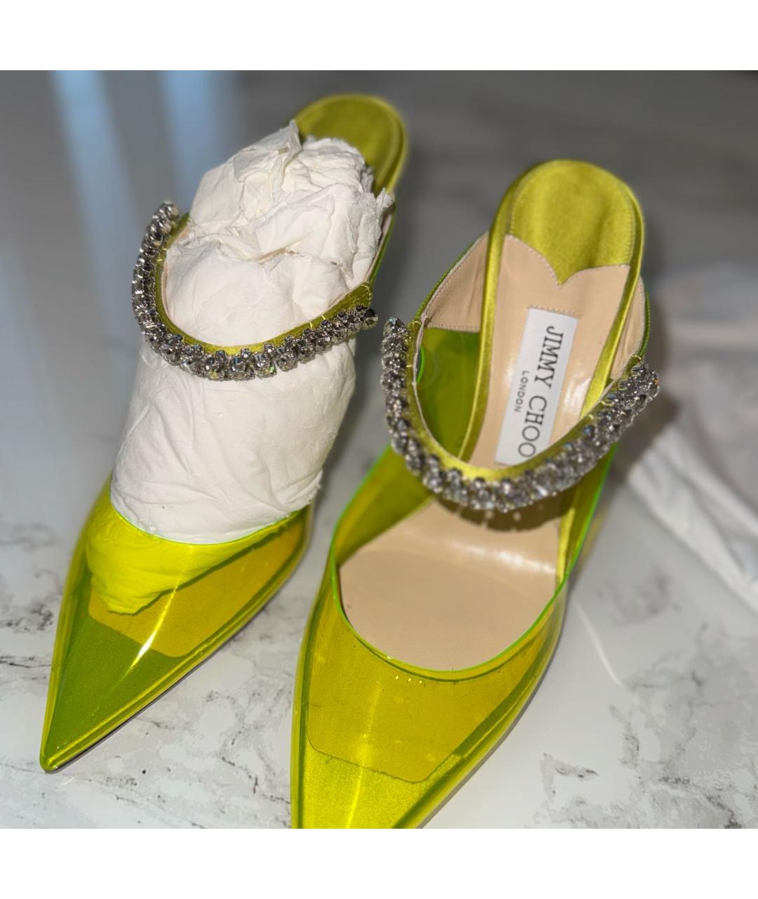 【新品未使用】JIMMY CHOO／CALLIE グリーン JIMMY CHOO Желтые мюли для женщин – купить онлайн с доставкой