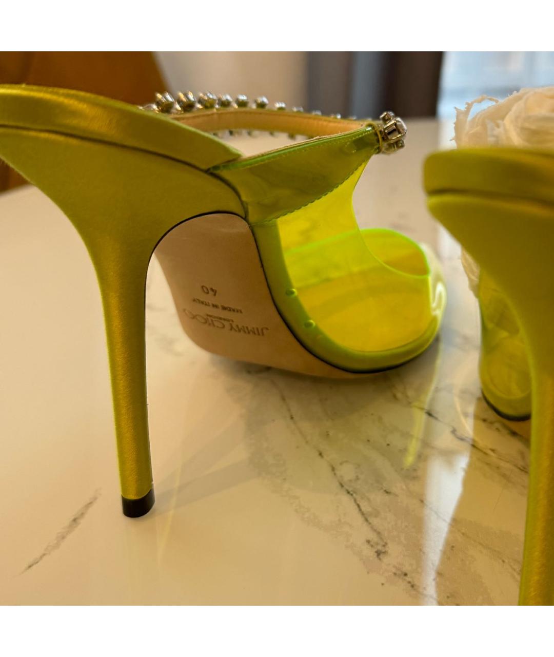 JIMMY CHOO Желтые мюли для женщин – купить онлайн с доставкой