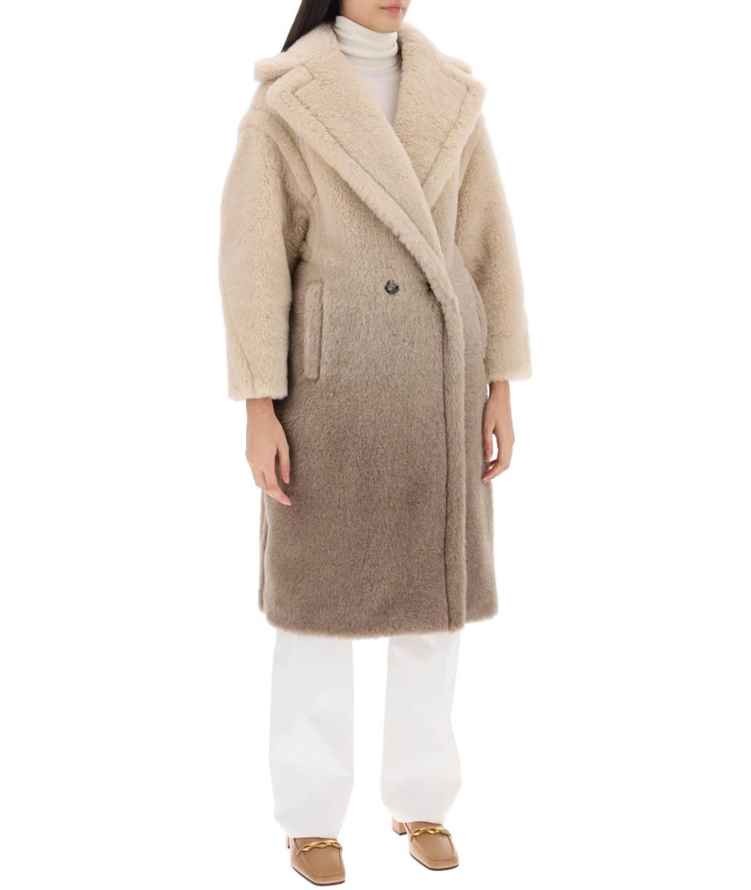 MAX MARA Бежевое шерстяное пальто, фото 4