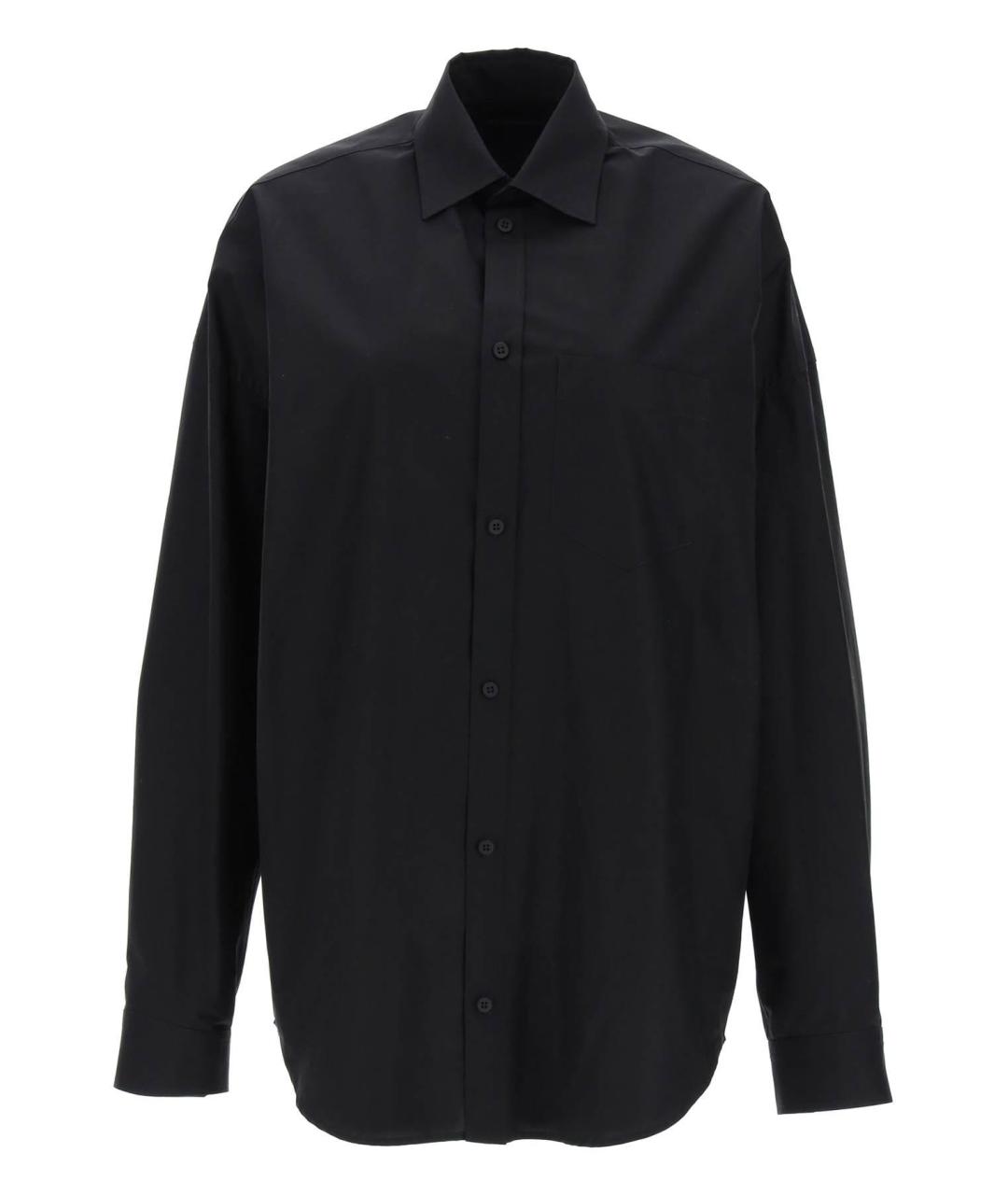 BALENCIAGA Черная хлопковая рубашка, фото 1