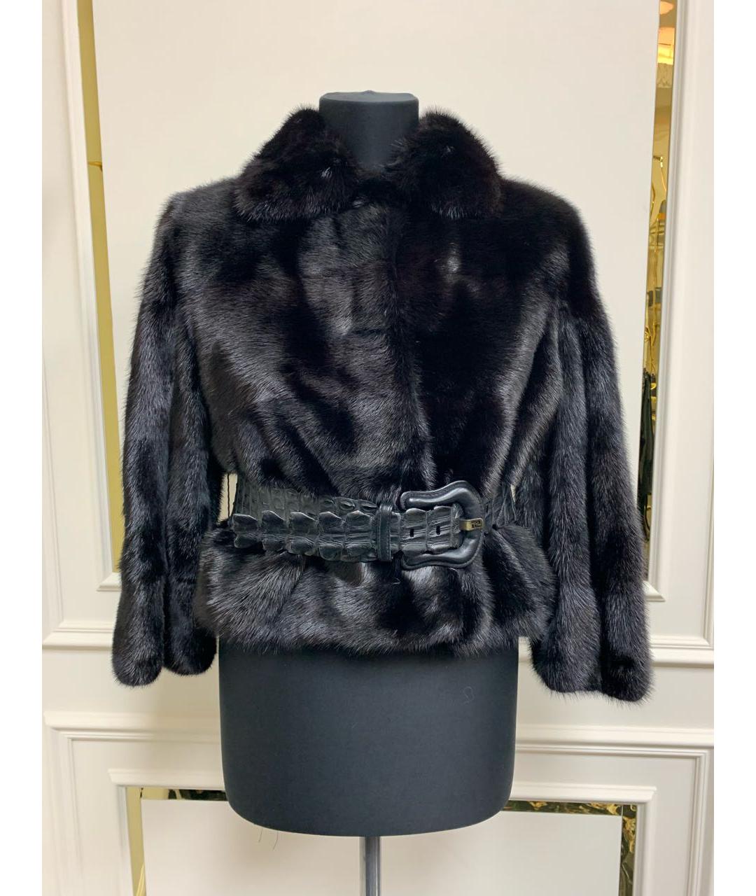 FENDI Черная меховая шуба, фото 9