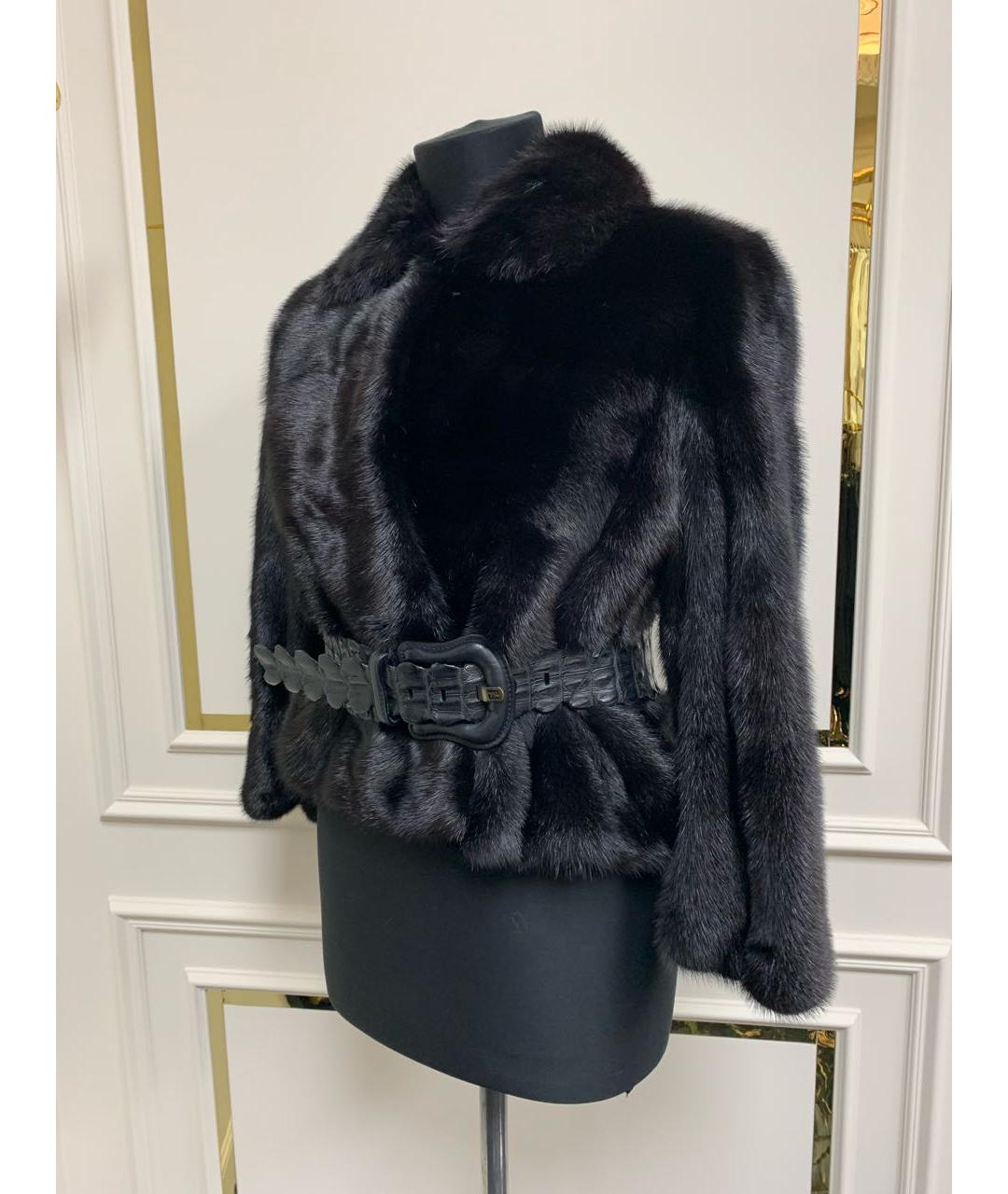 FENDI Черная меховая шуба, фото 4