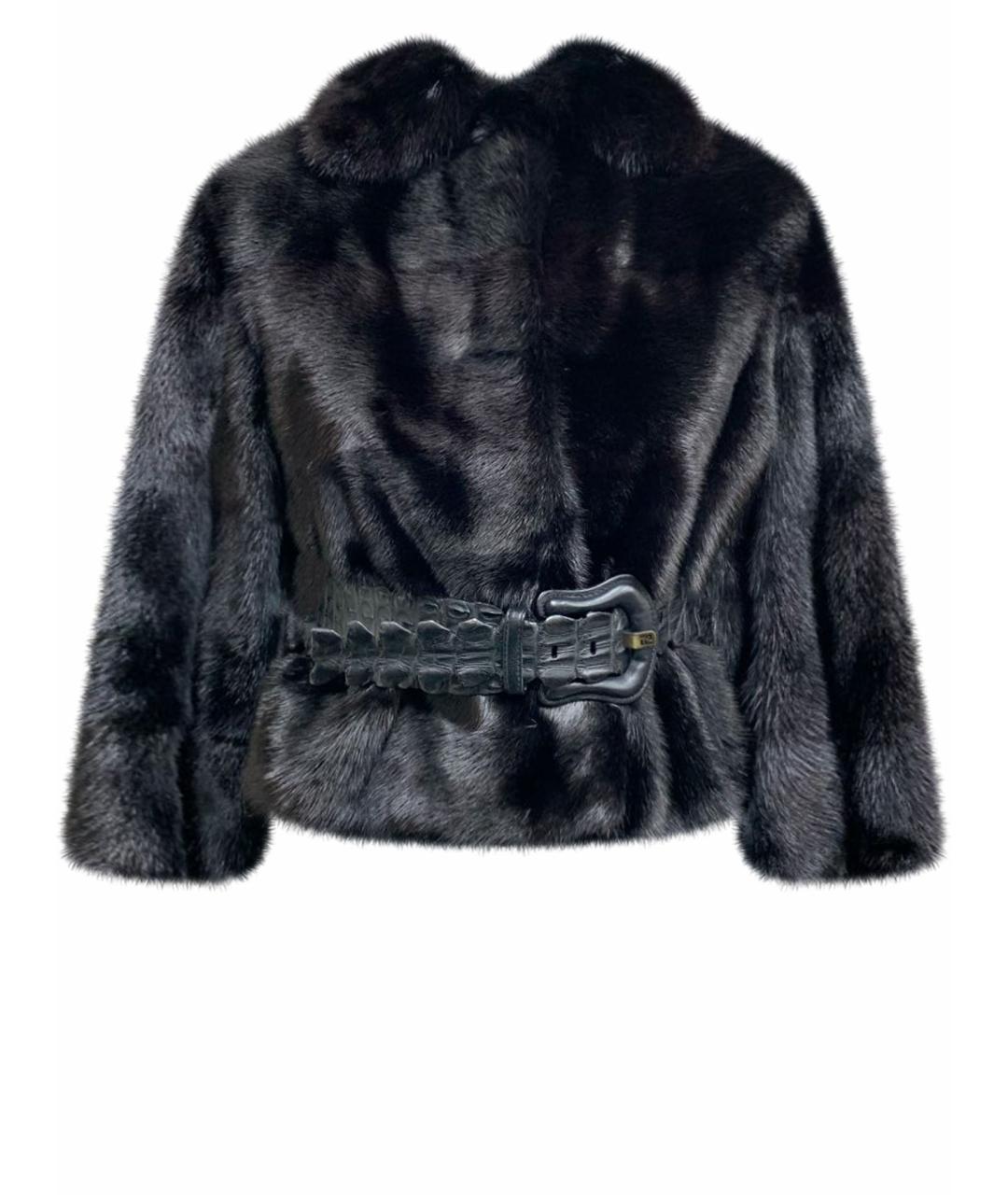 FENDI Черная меховая шуба, фото 1