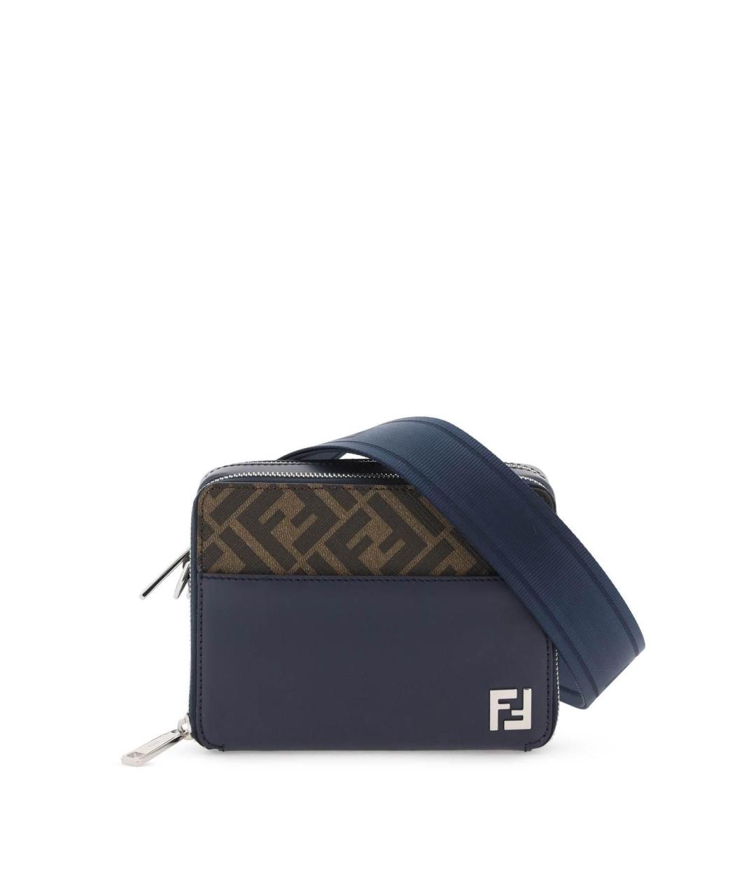 FENDI Темно-синяя кожаная сумка на плечо, фото 2