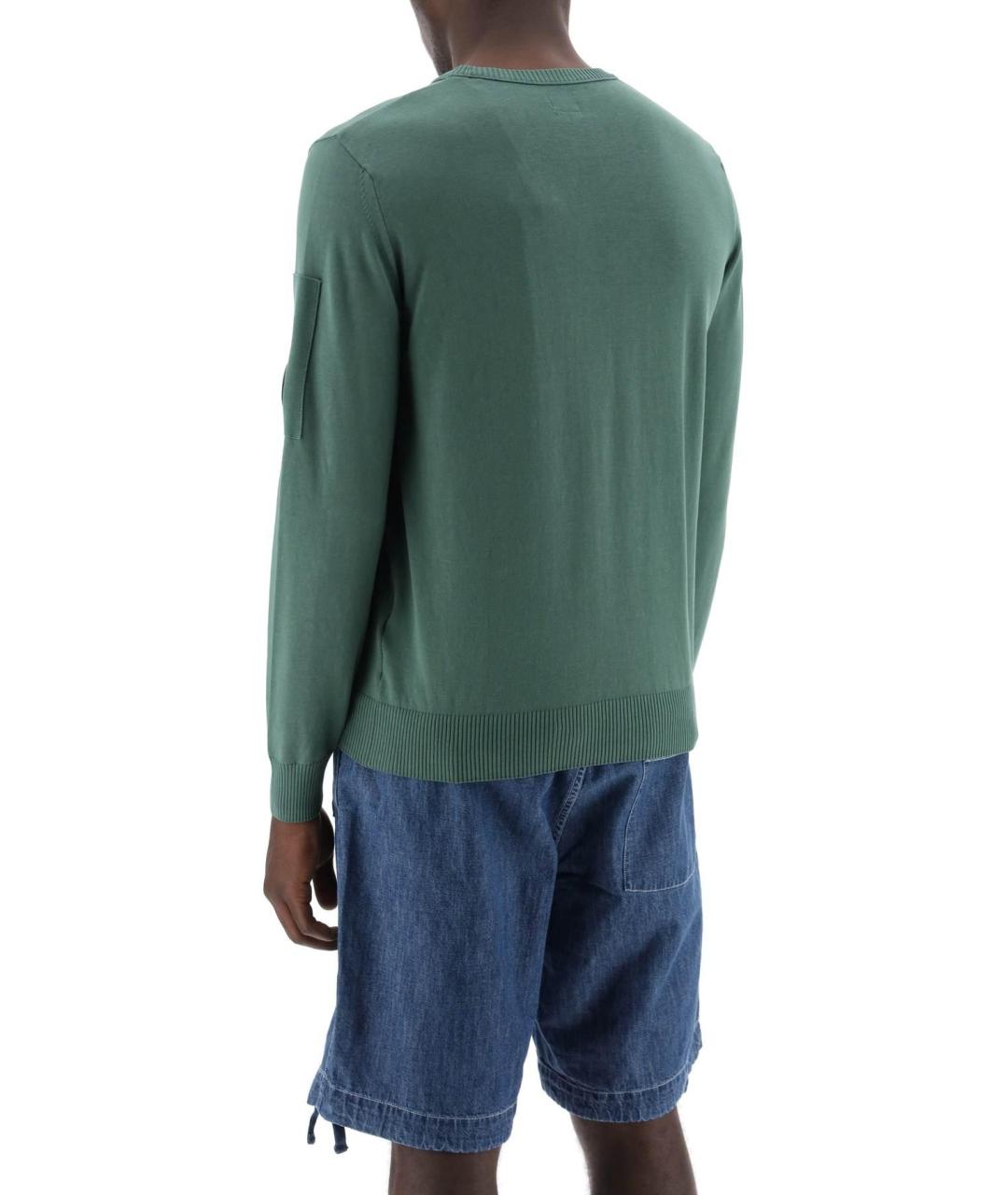 CP COMPANY Зеленый хлопковый джемпер / свитер, фото 5