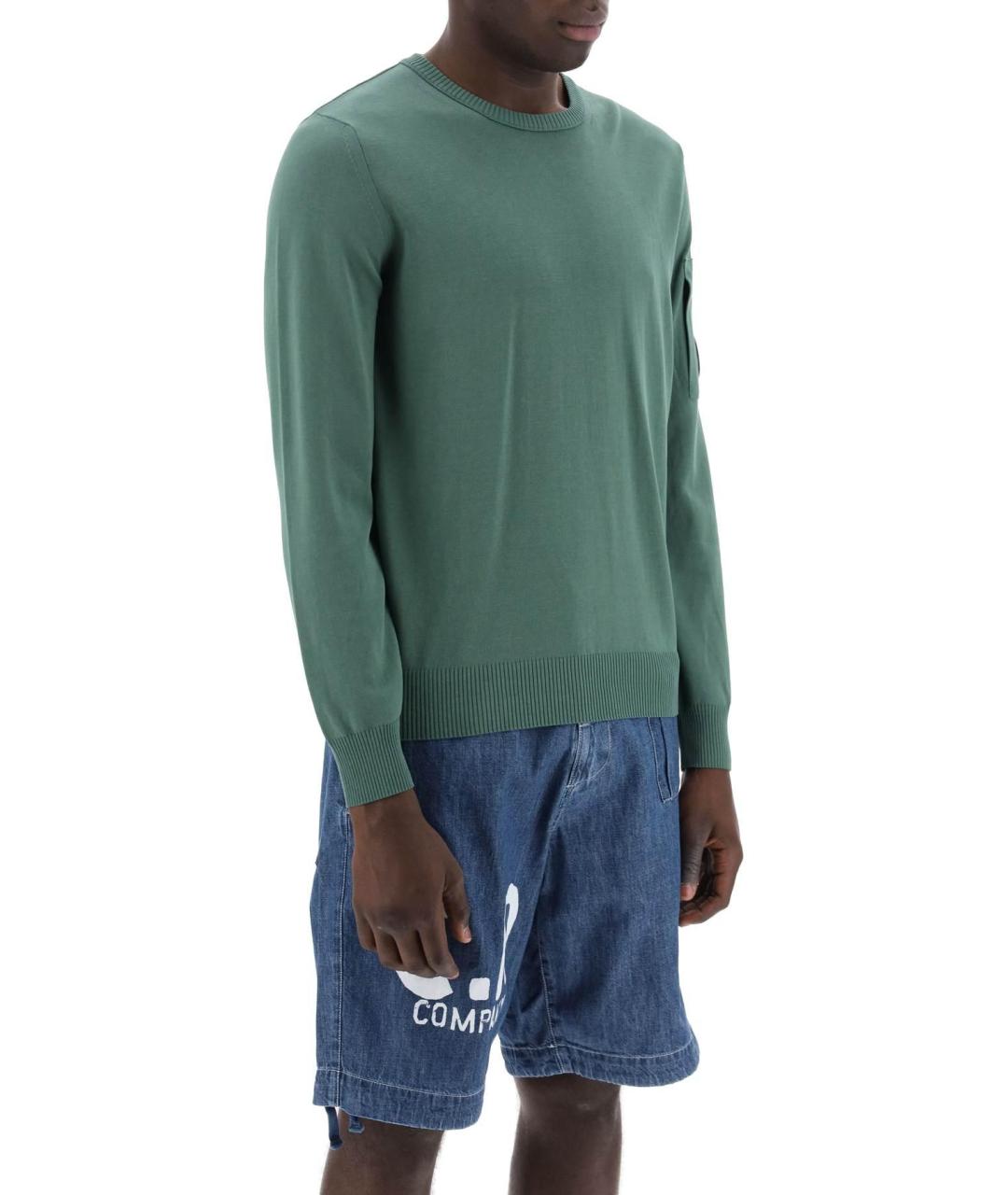 CP COMPANY Зеленый хлопковый джемпер / свитер, фото 4