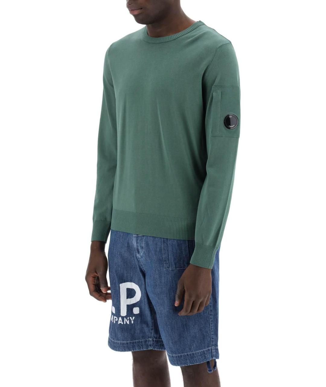 CP COMPANY Зеленый хлопковый джемпер / свитер, фото 6