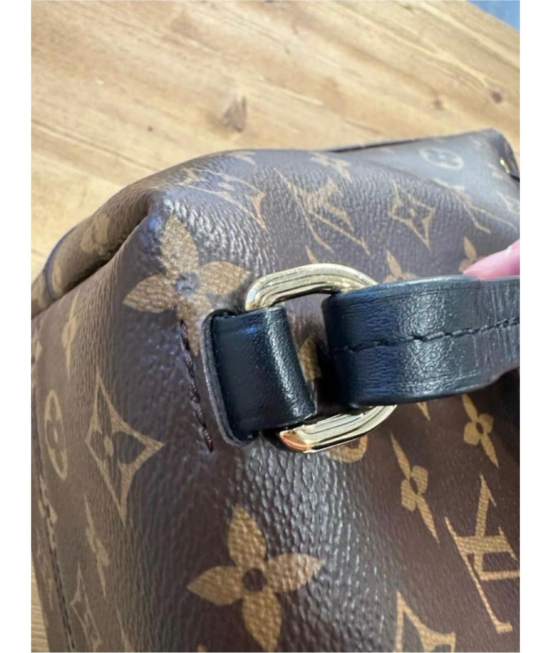 LOUIS VUITTON Коричневый кожаный рюкзак, фото 5