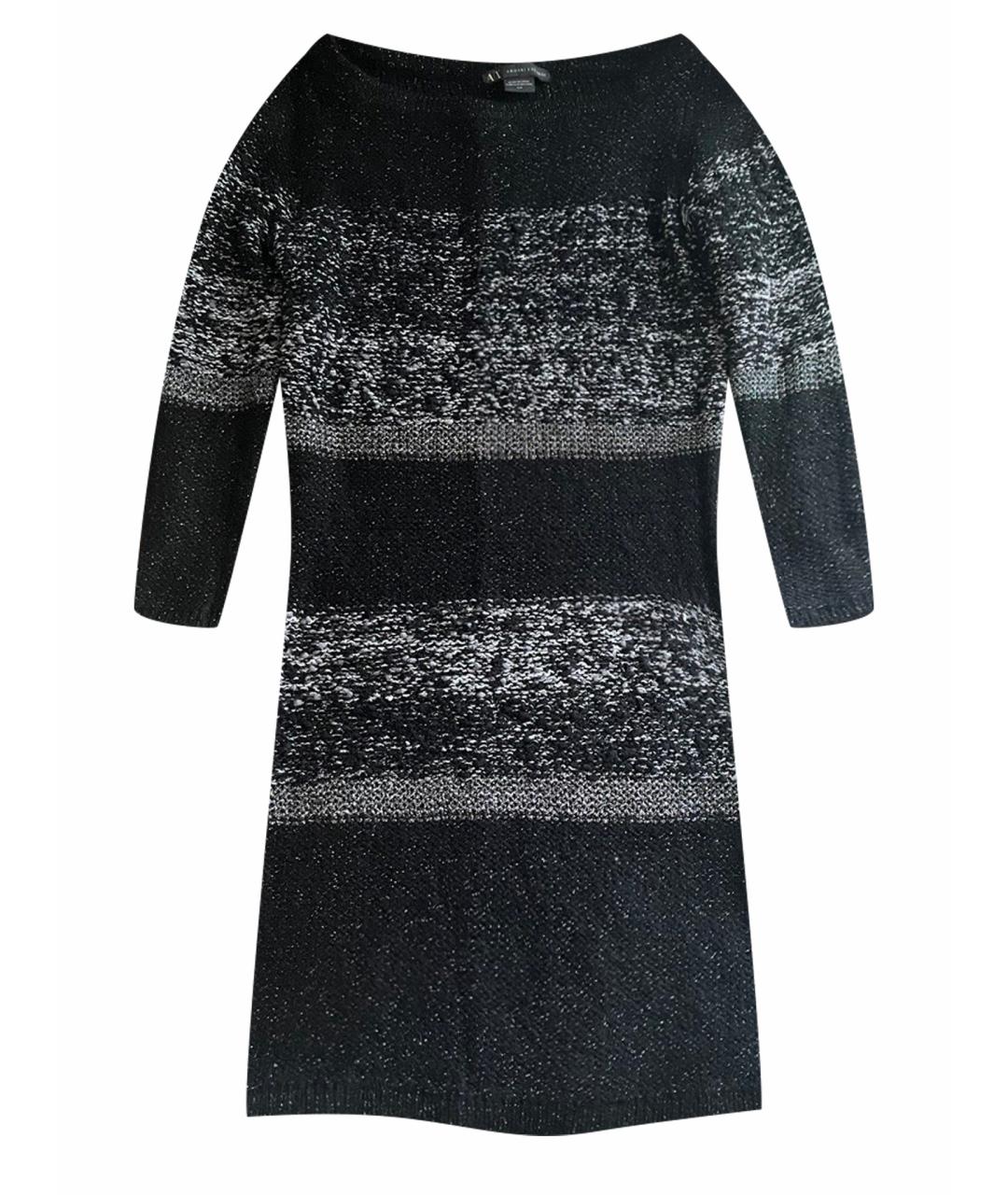 ARMANI EXCHANGE Черное шерстяное повседневное платье, фото 1