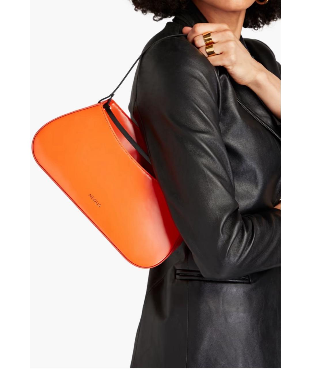 NEOUS Оранжевая кожаная сумка через плечо, фото 2