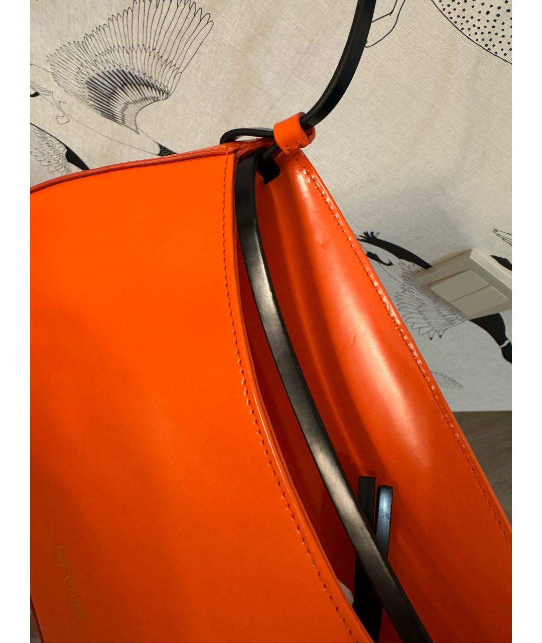 NEOUS Оранжевая кожаная сумка через плечо, фото 7