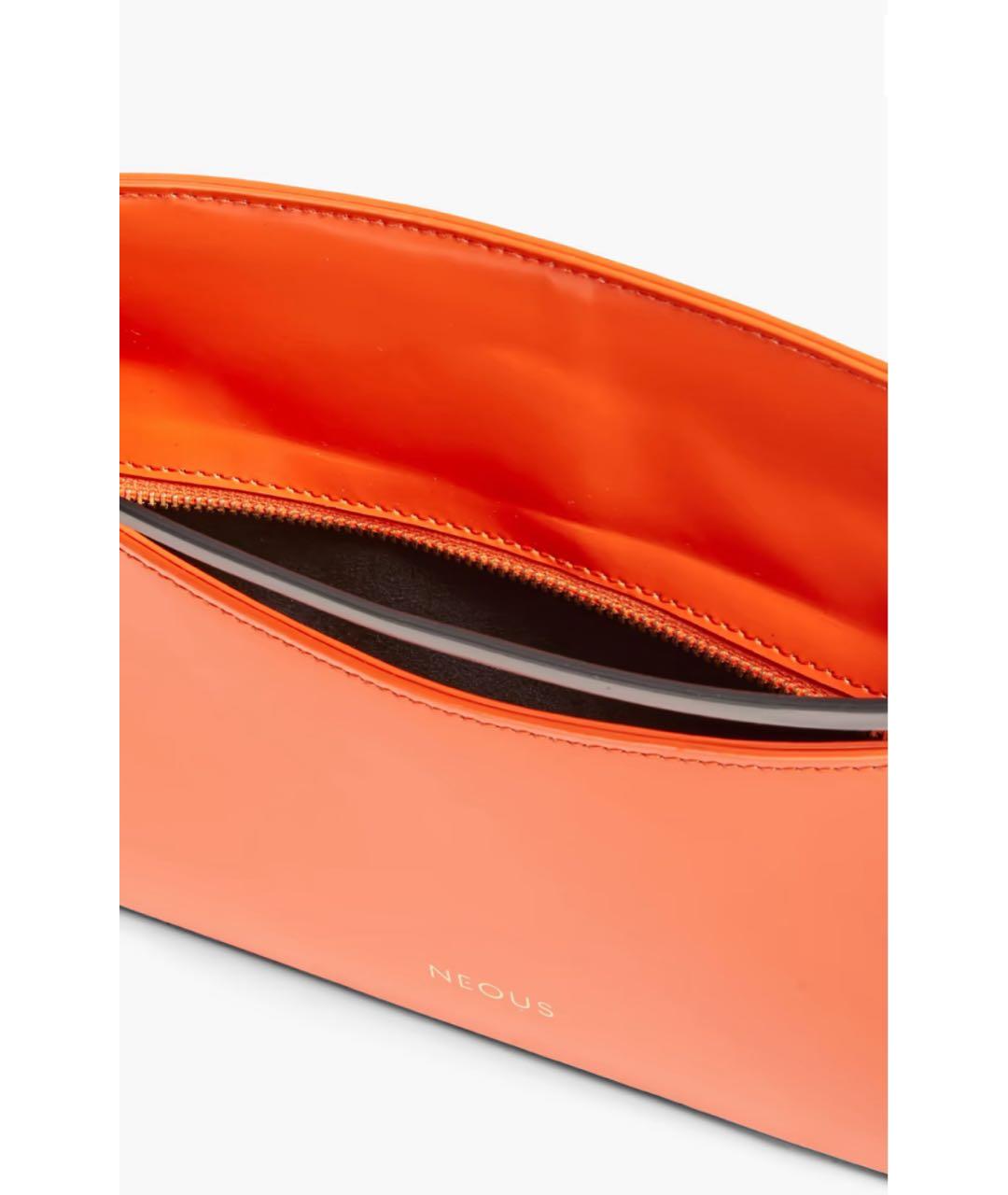 NEOUS Оранжевая кожаная сумка через плечо, фото 4