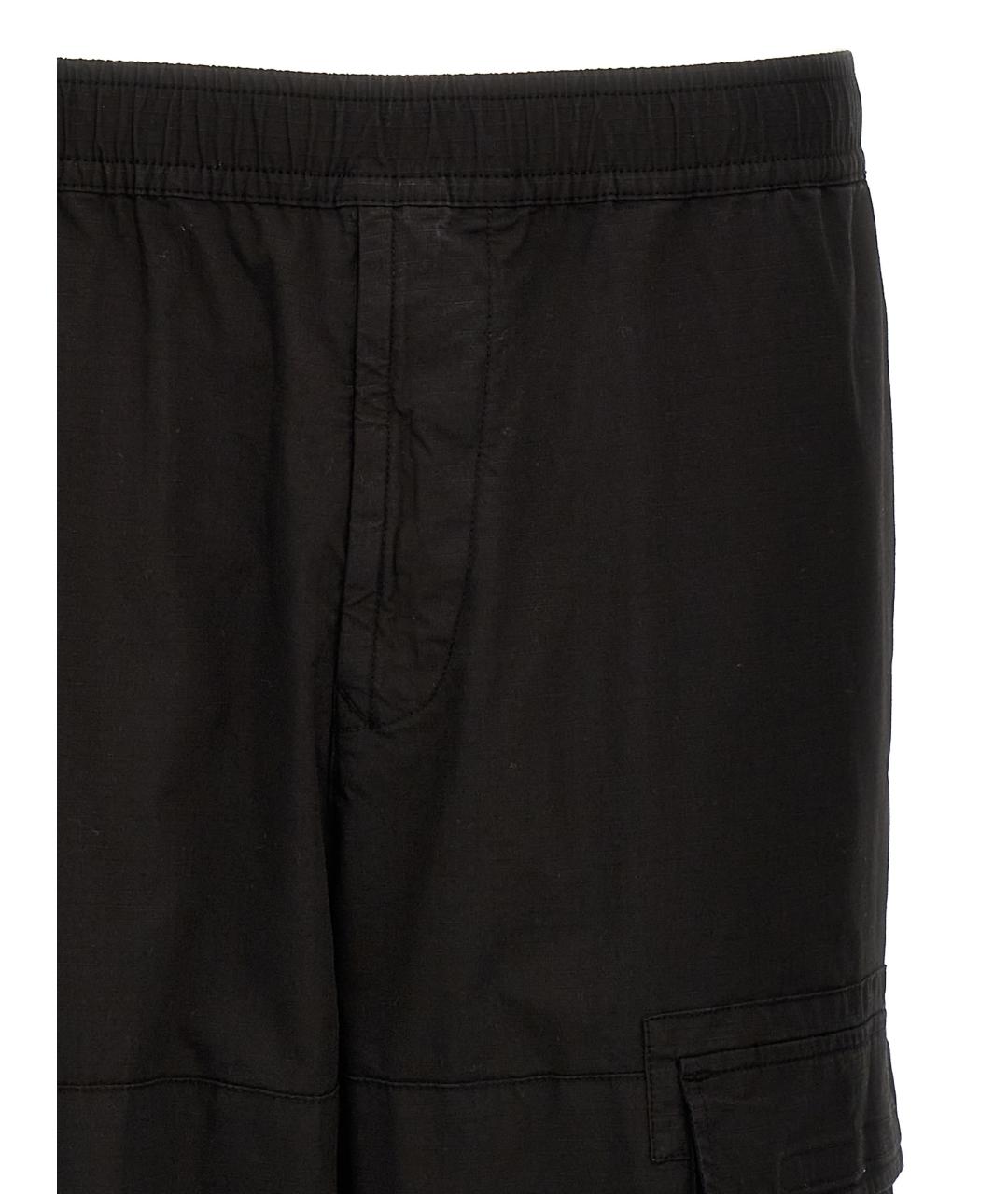 STONE ISLAND Черные хлопковые повседневные брюки, фото 3